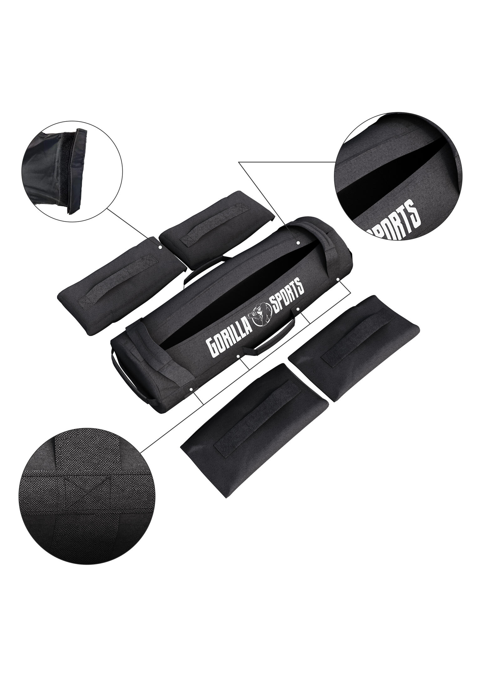 Regulowany PowerBag 20 kg GorillaSports 3/7
