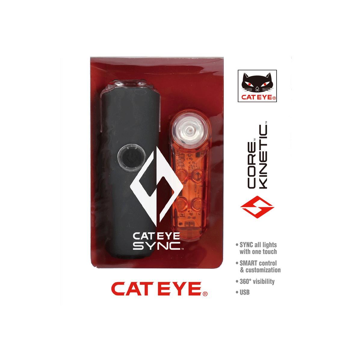 front and rear lighting Cateye Sync Core/Kinetic - Decathlon