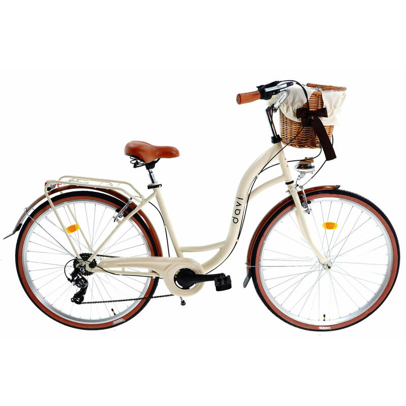 Davi Emma Női kerékpár 7 fokozat 28″, Fonott, 160-185 cm magasság, Kávébarna