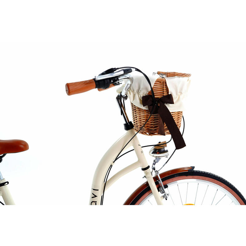 Bicicleta dama cu cos rachita Davi® Emma 7 viteze 28", 160-185 cm, Maro Cafeniu