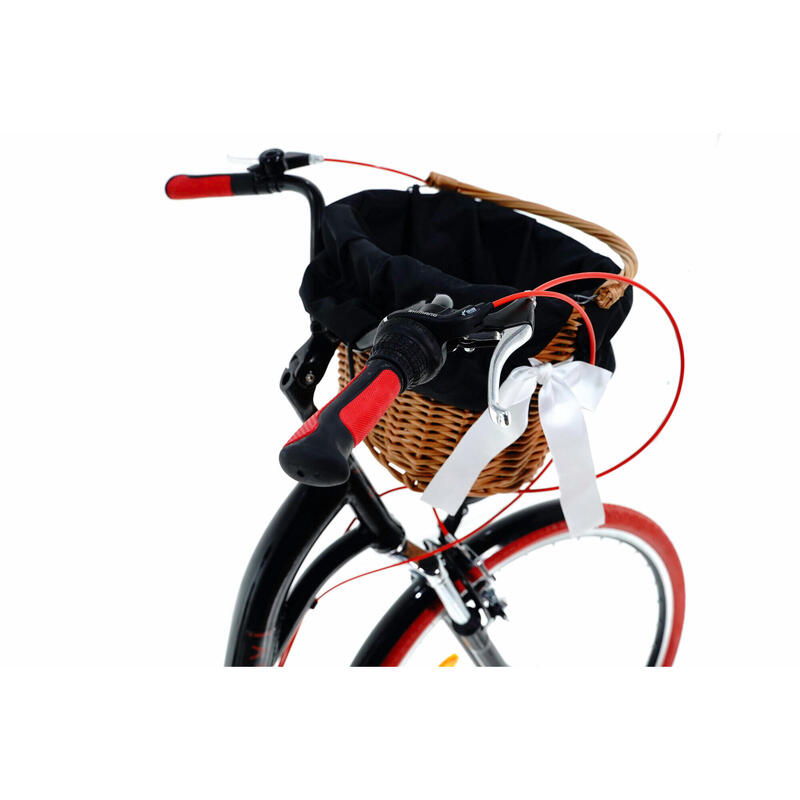 Davi Maria Alu Női kerékpár 7 fokozat 28″, Fonott, 160-185 cm, Fekete/Piros