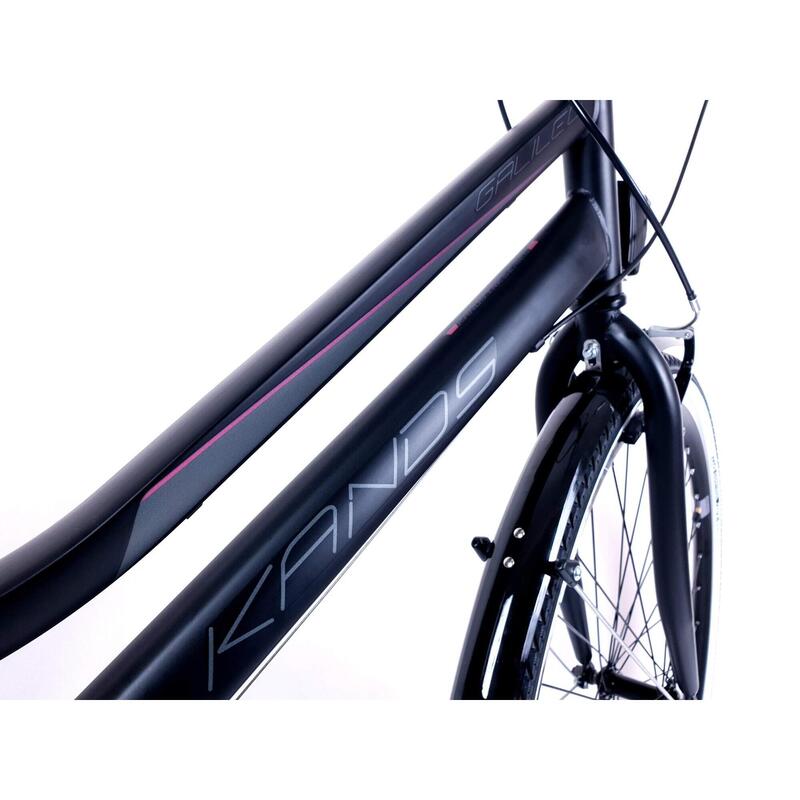 Kands® Galileo Női kerékpár 28'' kerék, Fekete, 21 fokozat Shimano, trekking