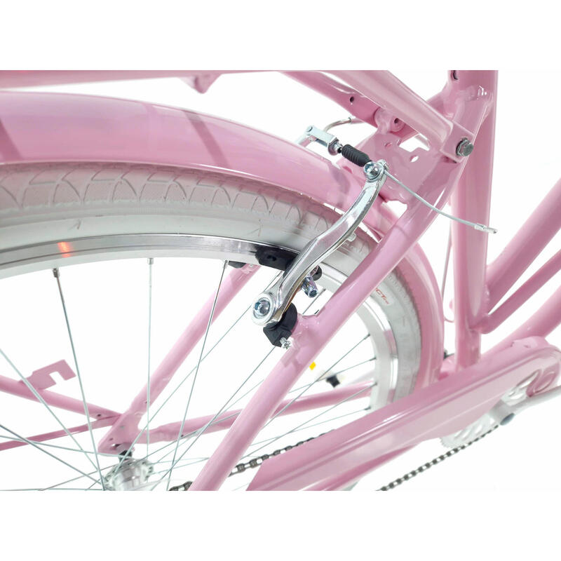 Davi Bianca Cruiser Alu Női kerékpár 7 fokozat, Fonott, 160-185 cm, Rózsaszín