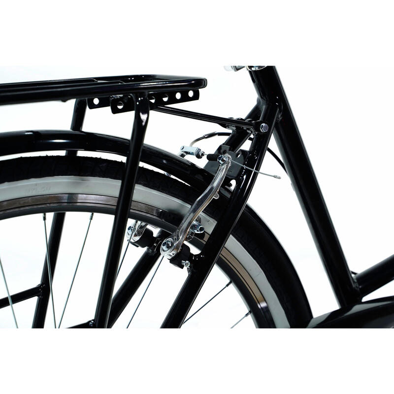 Bicicleta dama cu cos rachita Davi® Maria, Alu, 7 viteze 28", 160-185 cm , Negru