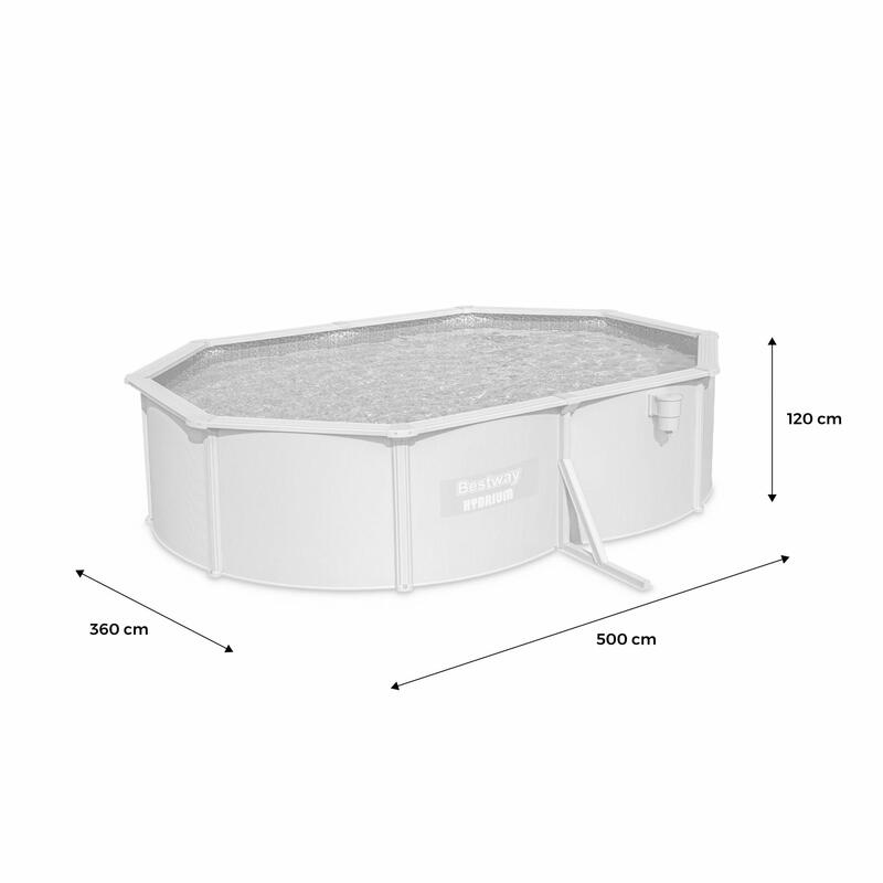 Piscine hors sol ovale 5x3,6m avec accessoires  | sweeek