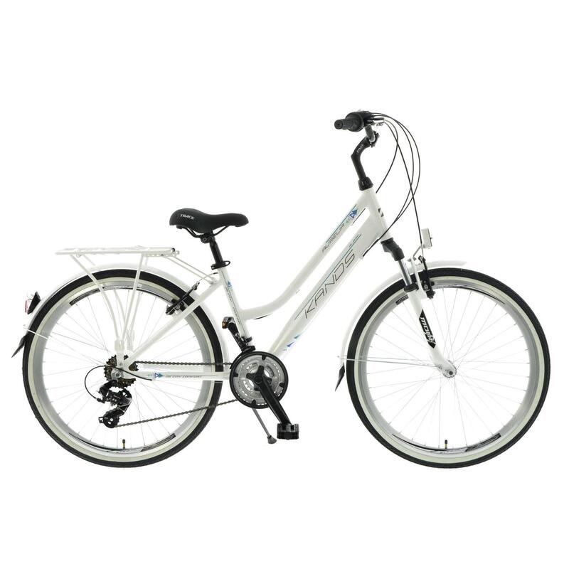 Kands® Aurelia Gyerek kerékpár Alumínium 140-160 cm magasság 18 fokozat, Fehér