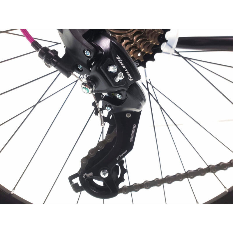 Kands® Energy 500 Női kerékpár 26'' 21 fokozat Shimano, Fekete/Rózsaszín