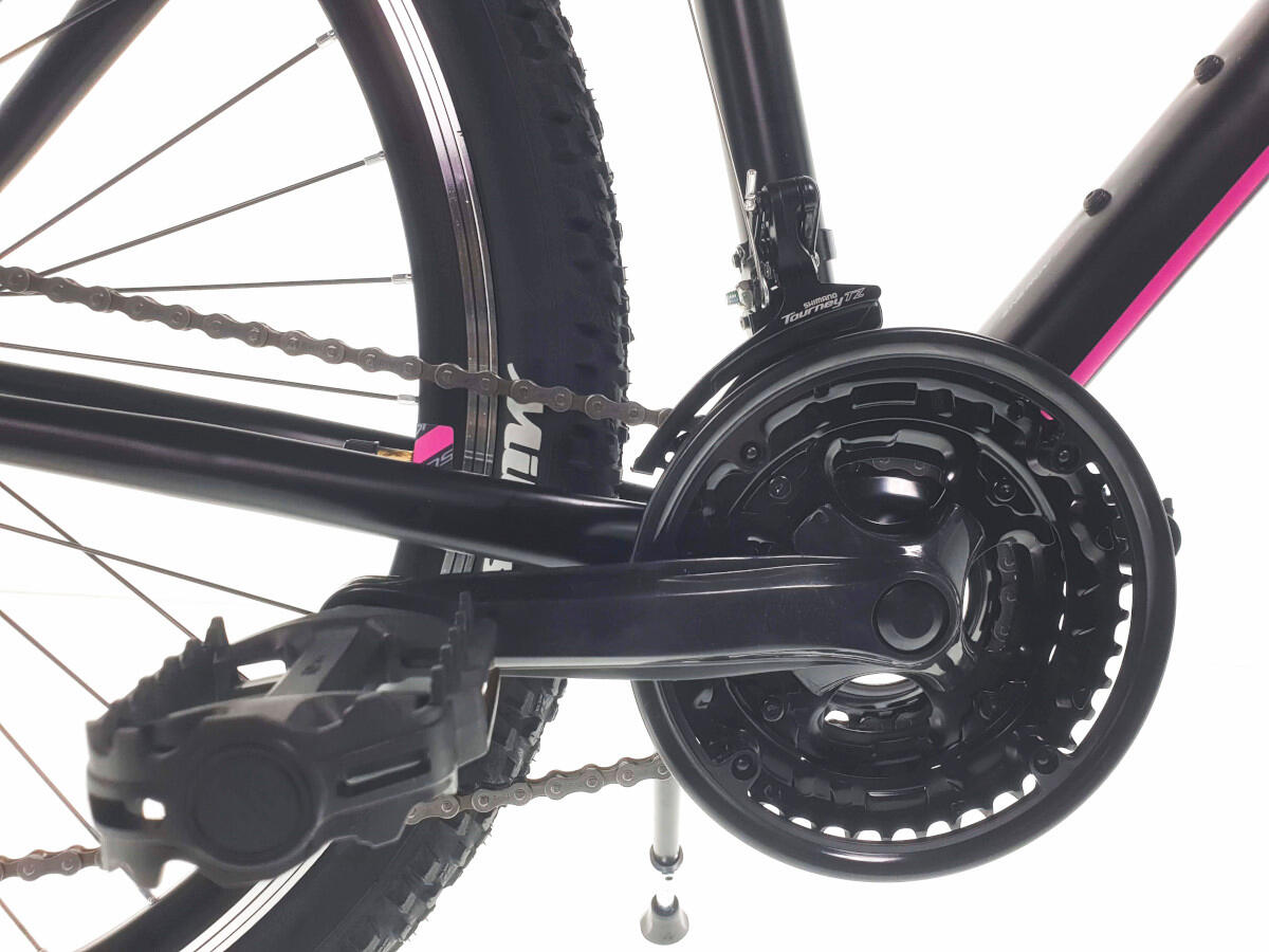 Damenfahrrad Kands Energy 500, 27,5", 150-165 cm, 21 Gänge, Schwarz/Rosa 5/7