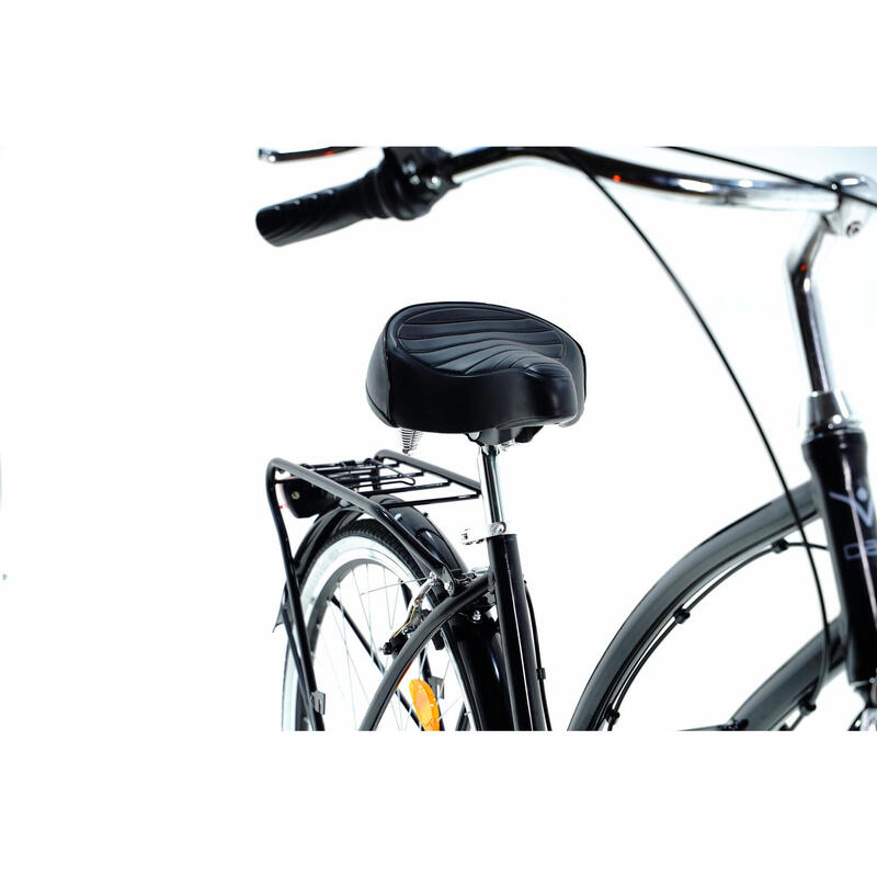 Davi Bianca Cruiser Alu Női kerékpár 7 fokozat 28″, Fonott, 160-185 cm, Fekete