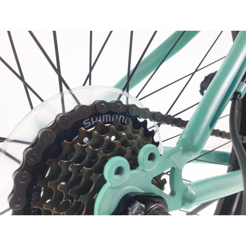 Bicicleta MTB Kands® Energy 500 Dama, Shimano, Cu suspensie, 26'', Turcoaz