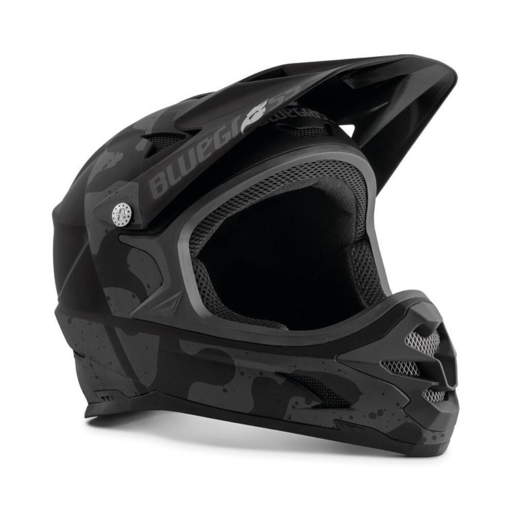 Capacete de ciclismo de rosto inteiro Bluegrass Intox preto/vermelho mate 52/54 1/4