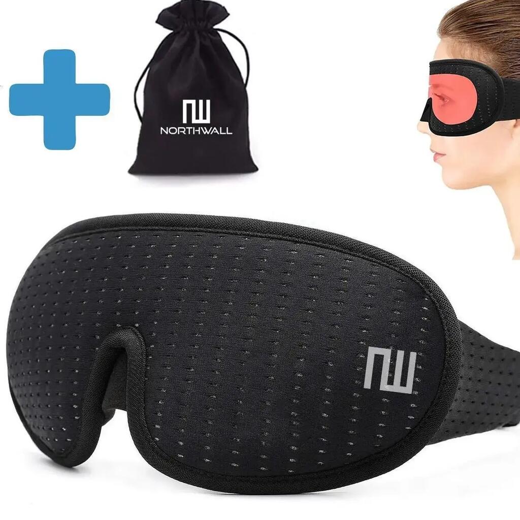 Luxury Sleep Mask - 100% Blackout - 3D Memory Foam - with Storage Pouch