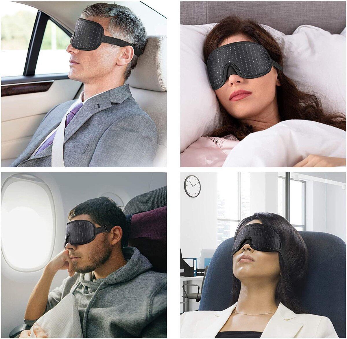 Schlafmaske Luxe – 100% lichtdichte Schlafbrille – mit Aufbewahrungstasche 3/5