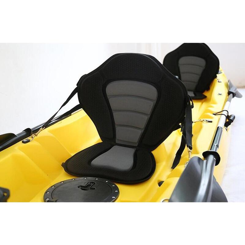 370 cm Tandem Sit-On-Top Rigid 2 People Kayak Paddles Set - Yellow