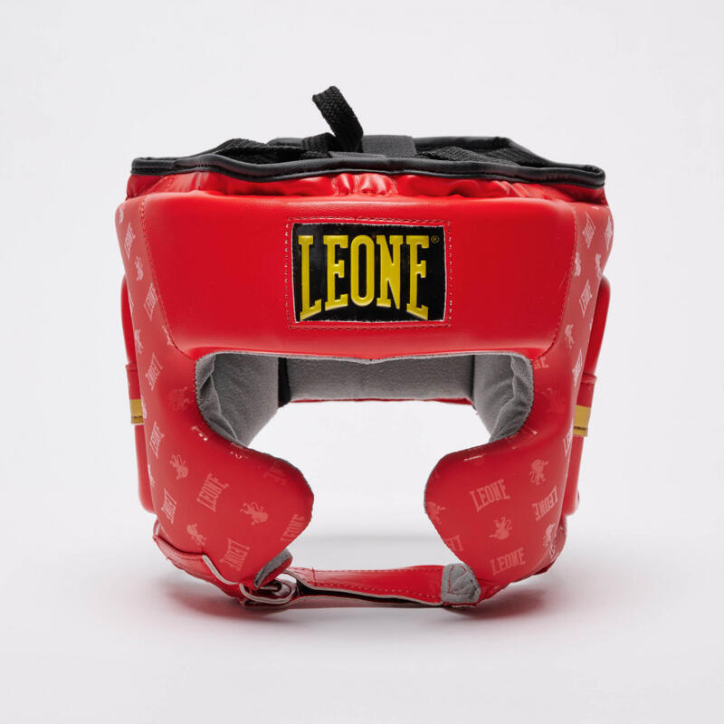 Casco de Boxeo Adulto Leone 1947 DNA protector con pómulo rojo