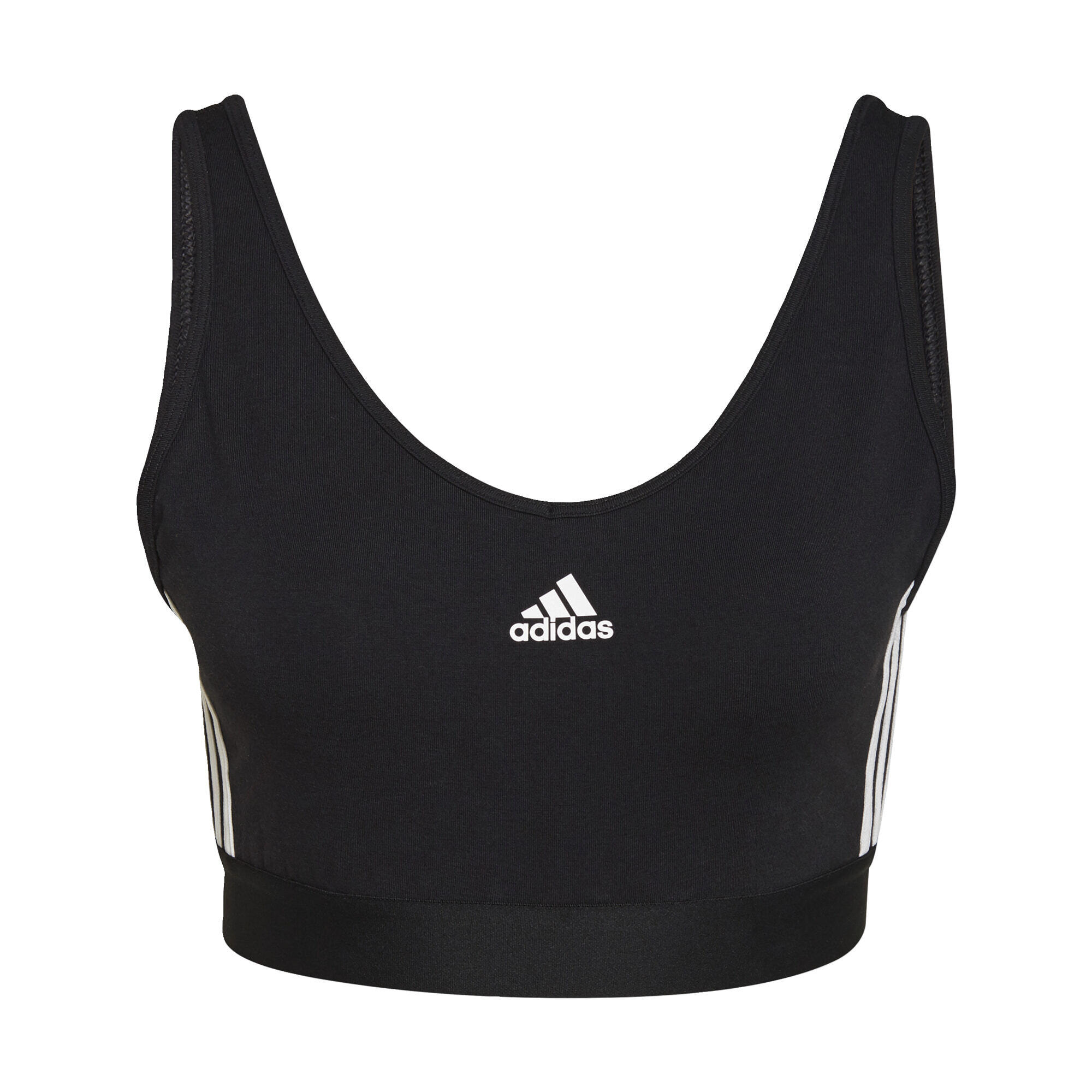 Essentials 3-Stripes Crop Top With Removable Pads 2/5