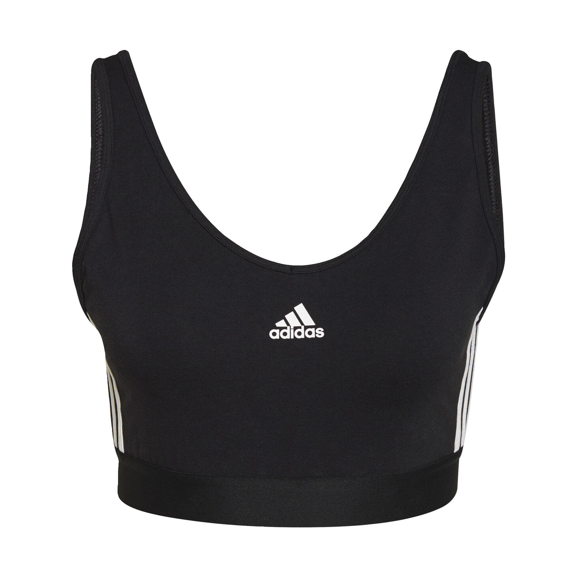 Essentials 3-Stripes crop top with removable pads