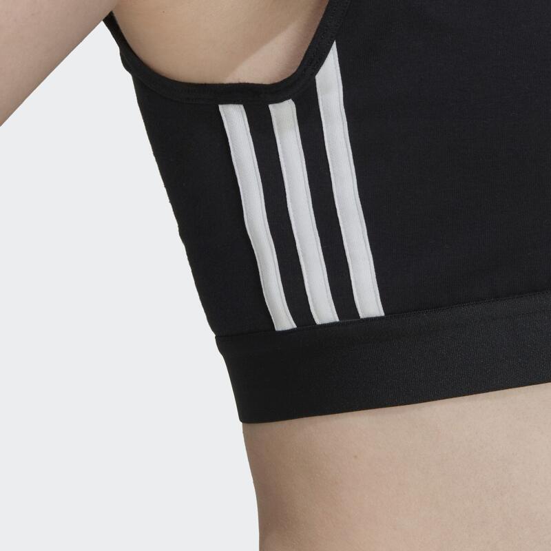 Tricou adidas Essentials Crop Top 3 Dungi negru