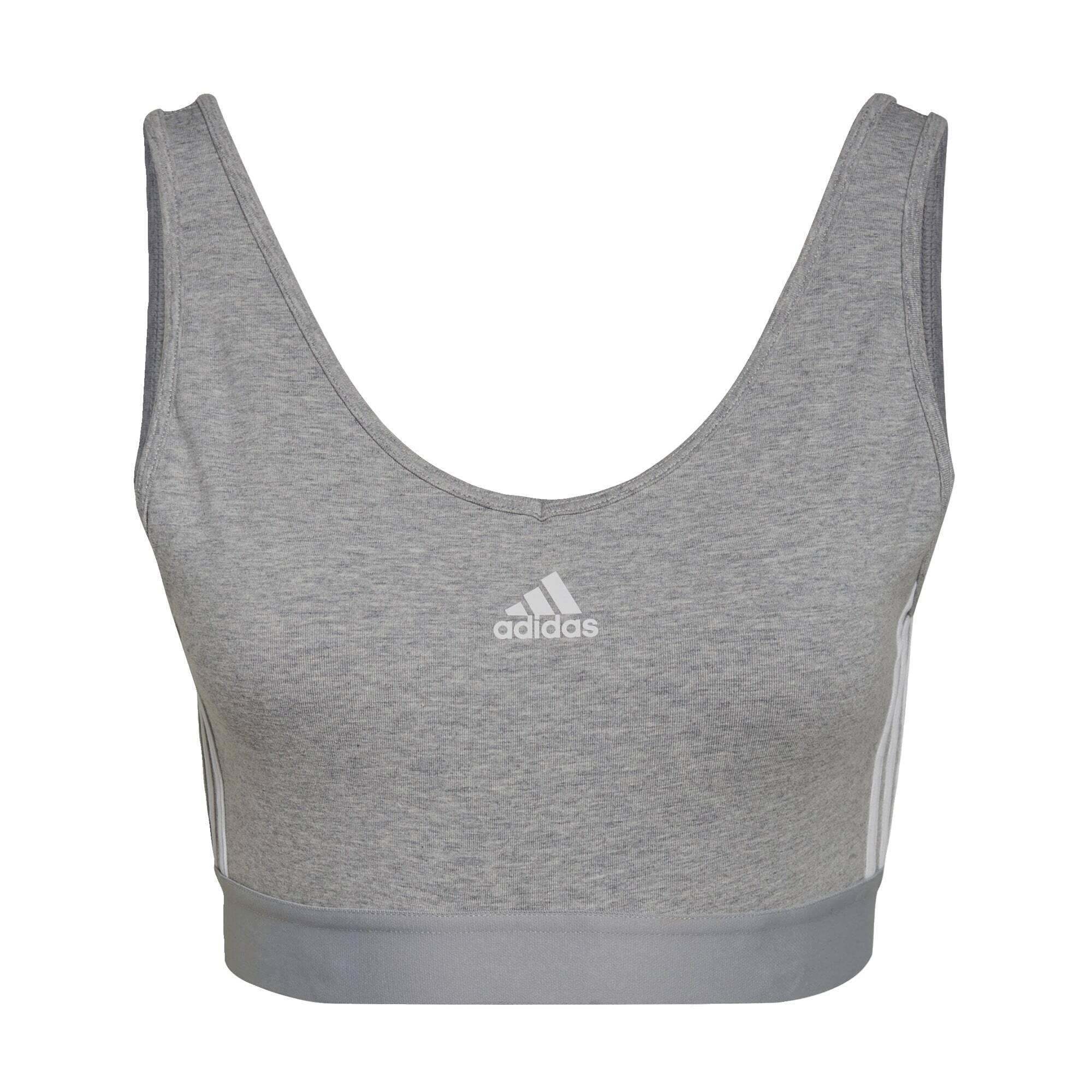 Essentials 3-Stripes Crop Top With Removable Pads 2/5