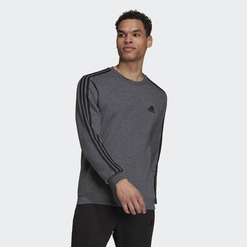 Sport felső adidas Essentials Fleece 3-Stripes, Szürke, Férfiak