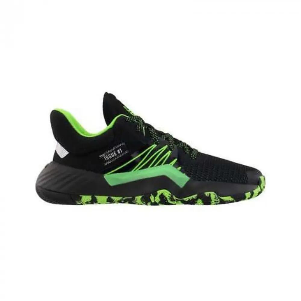 Zapatillas de baloncesto adidas D.O.N. Issue 1 J Negro/Verde 2/4