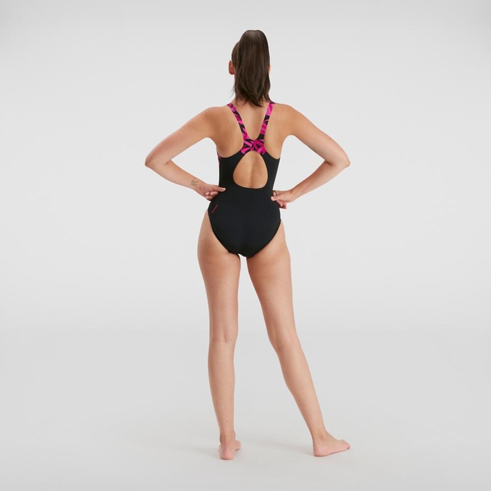Maillot de bain Speedo Hyperboom Splice Muscleback - Noir/Rose - Taille 28 2/6