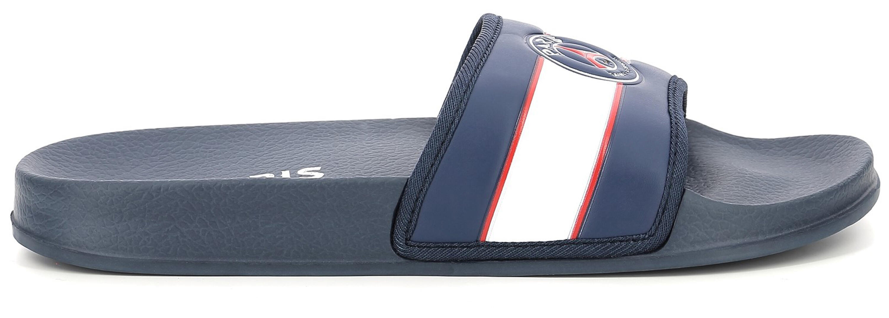 Claquettes PSG Officielles – Collection Paris Saint-Germain – PVC/Gomme – Noir Et Rouge