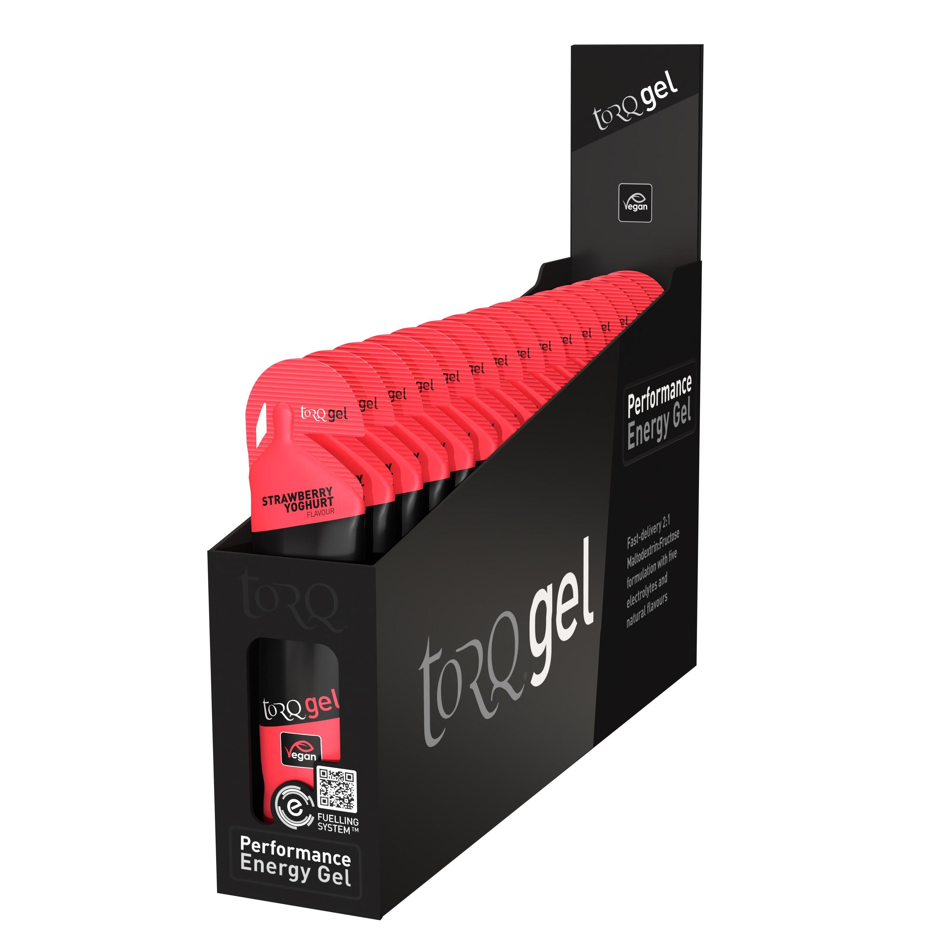 TORQ Energy Gel Strawberry Yoghurt 1/4