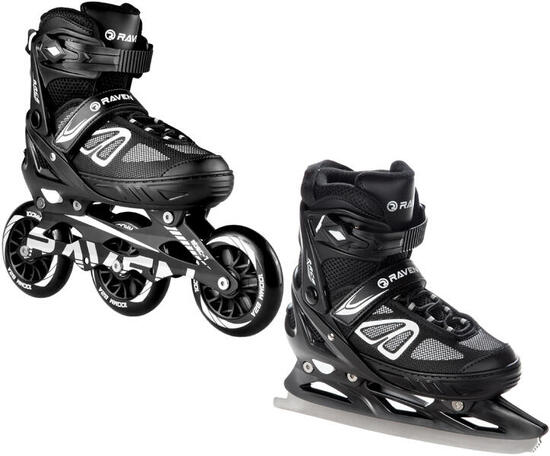 Patines Ajustables 2en1 Advance Big Wheels Negro