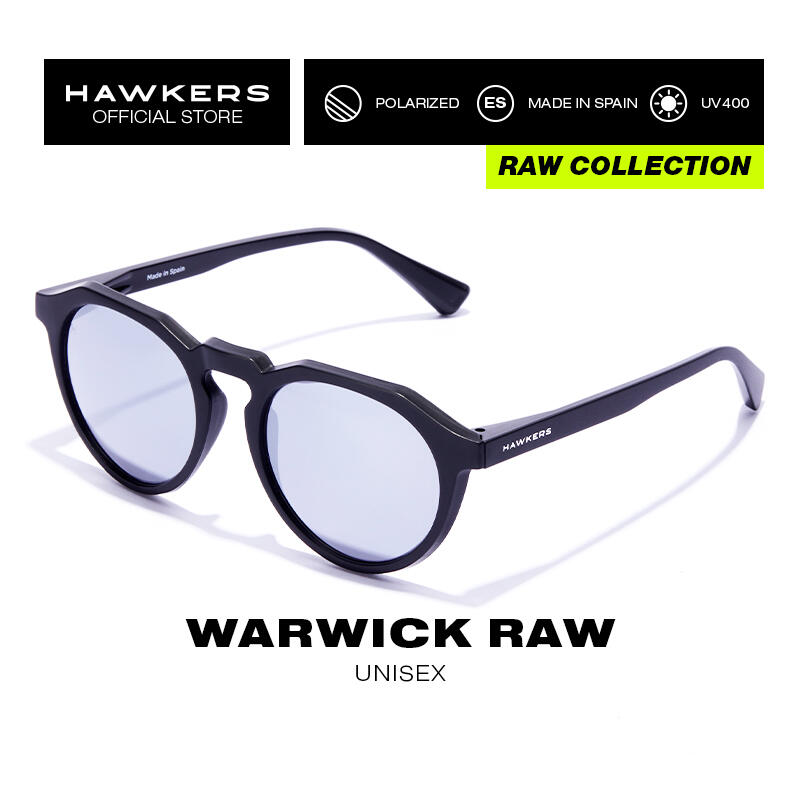 Zonnebrillen voor mannen en vrouwen gepolariseerd Black Chrome Warwick Raw