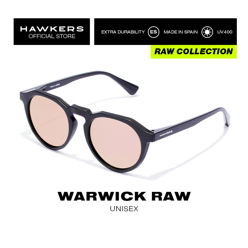 HAWKERS - Lunettes de Soleil pour Homme et Femme BLACK ROSE GOLD - WARWICK Raw