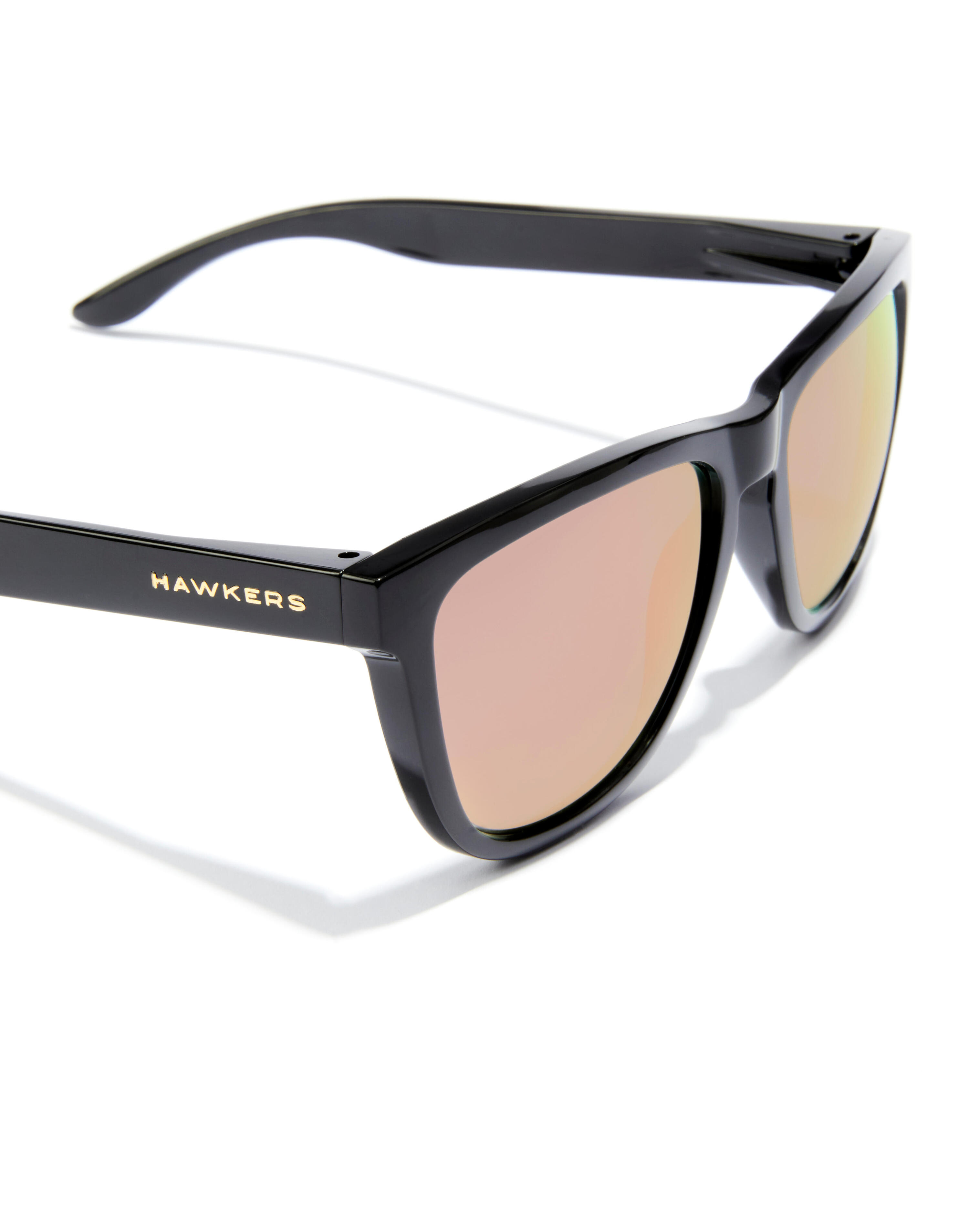 HAWKERS Zonnebrillen voor mannen en vrouwen POLARIZED BLACK ROSE GOLD ONE RAW 3/8