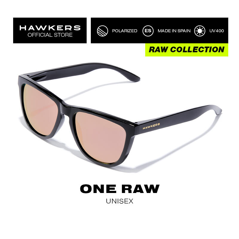 Óculos de sol para homens e mulheres POLARIZED BLACK ROSE GOLD - ONE Raw