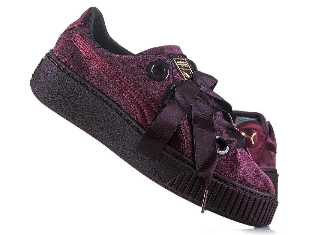 Puma Platform Puma Basket Heart Velvet Pink Sale Puma Scarpe Puma