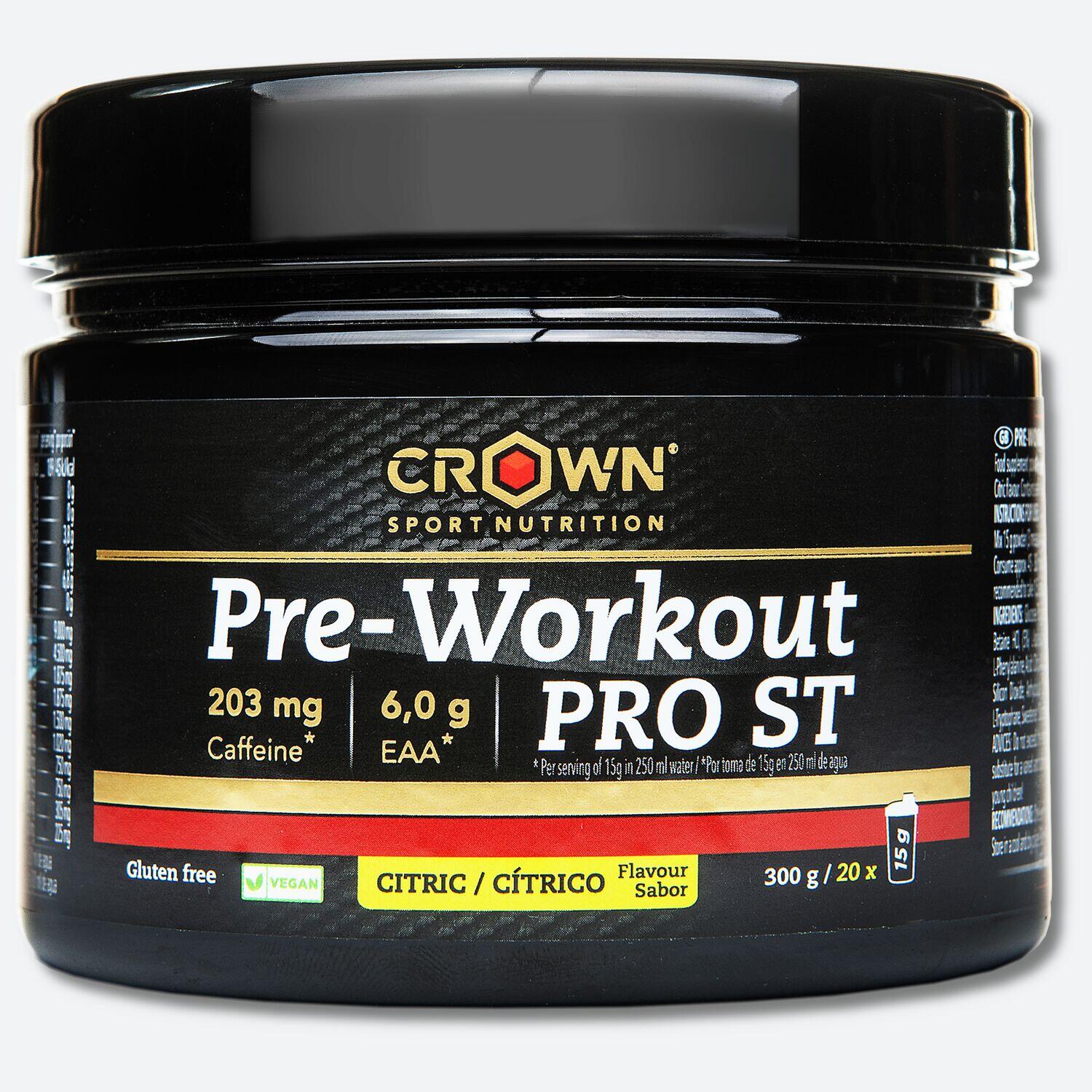 CROWN SPORT NUTRITION Lata com 300g de pré-treino ‘Pre-Workout ST‘ Citrus