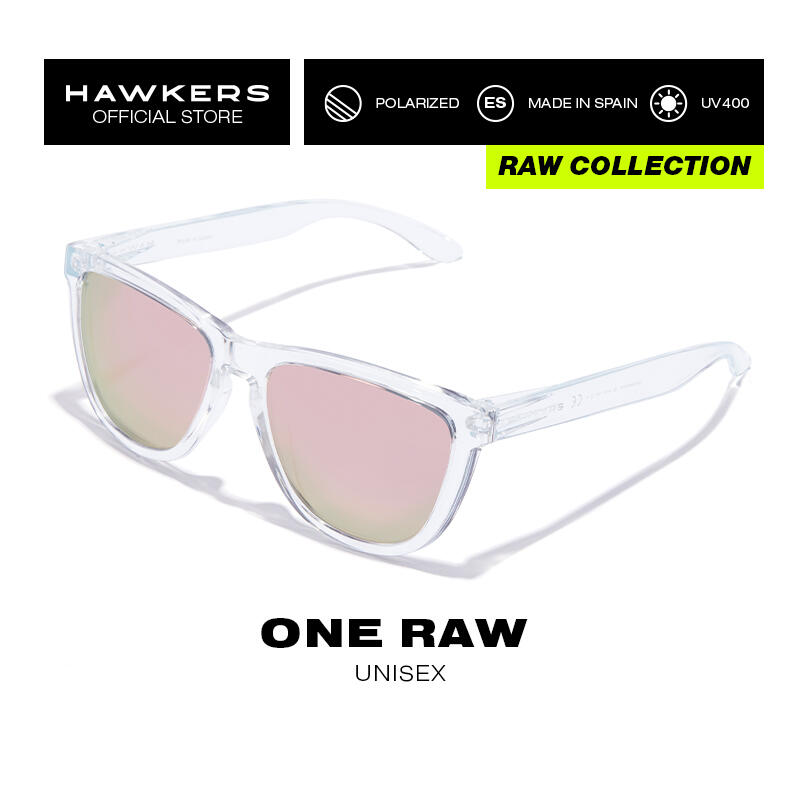 HAWKERS Lunettes de Soleil Homme et Femme POLARIZED AIR ROSE GOLD ONE RAW 2/8