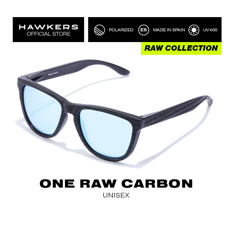 Lunettes de soleil polarisées Hawkers One Raw Carbon Fiber Noir