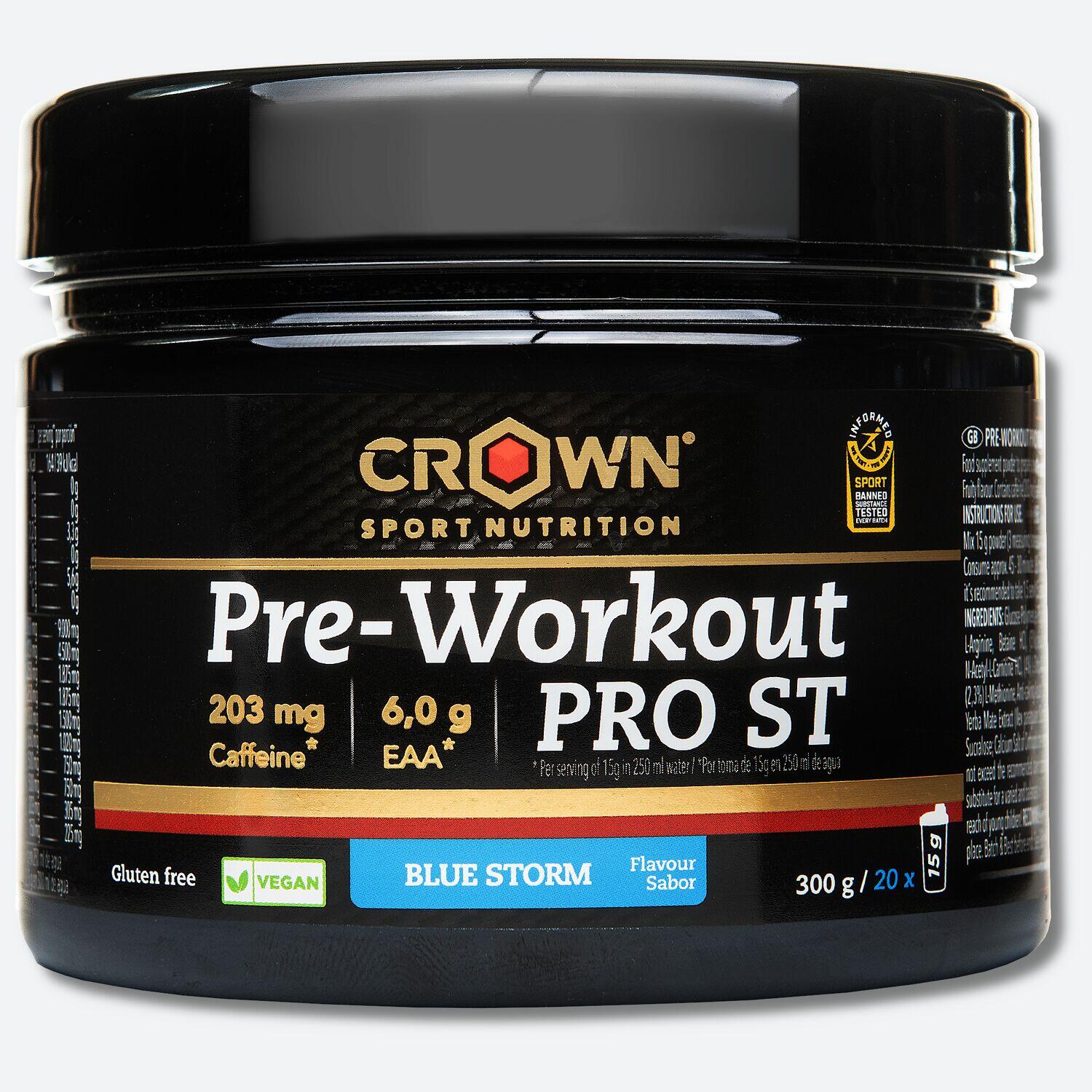 Lata com 300g de pré-treino ‘Pre-Workout ST‘ Blue Storm