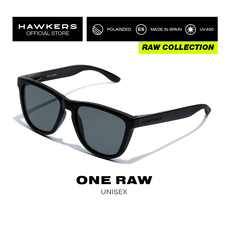 HAWKERS - Lunettes de Soleil pour Homme et Femme POLARIZED BLACK DARK - ONE Raw