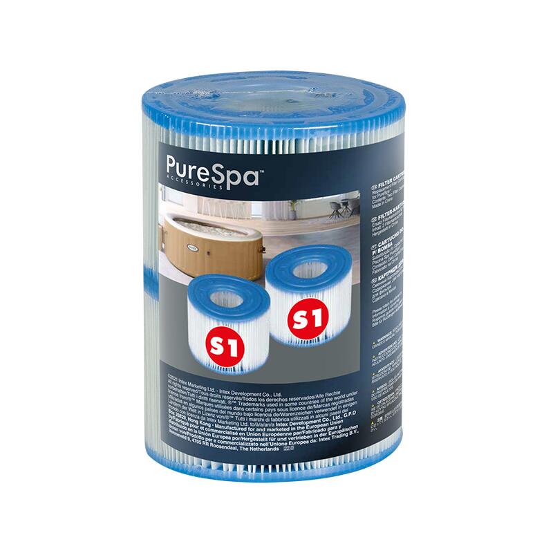 Pack 2 cartuchos spa tipo s1: altura 7,5 cm e 10,8/4 cm diâmetro