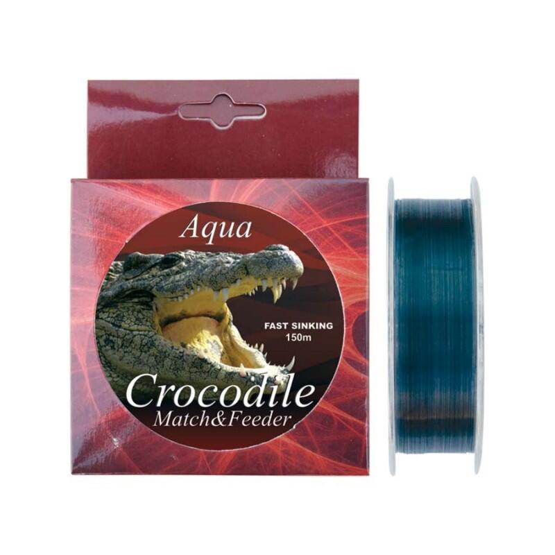 Nylon/fir monofilament Aqua Crocodile Match&Feeder 150m, gri, 0.18 mm