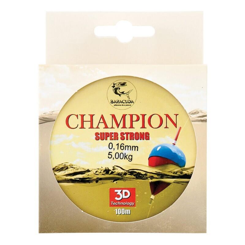 Nylon/fir monofilament Baracuda Champion 100 m, maro, 0.18 mm