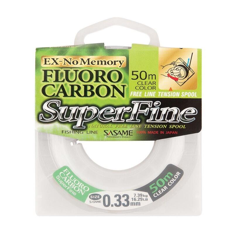 Fir monofilament fluorocarbon Sasame Superfine FC 50m LFL-3, transparent, 0.33mm