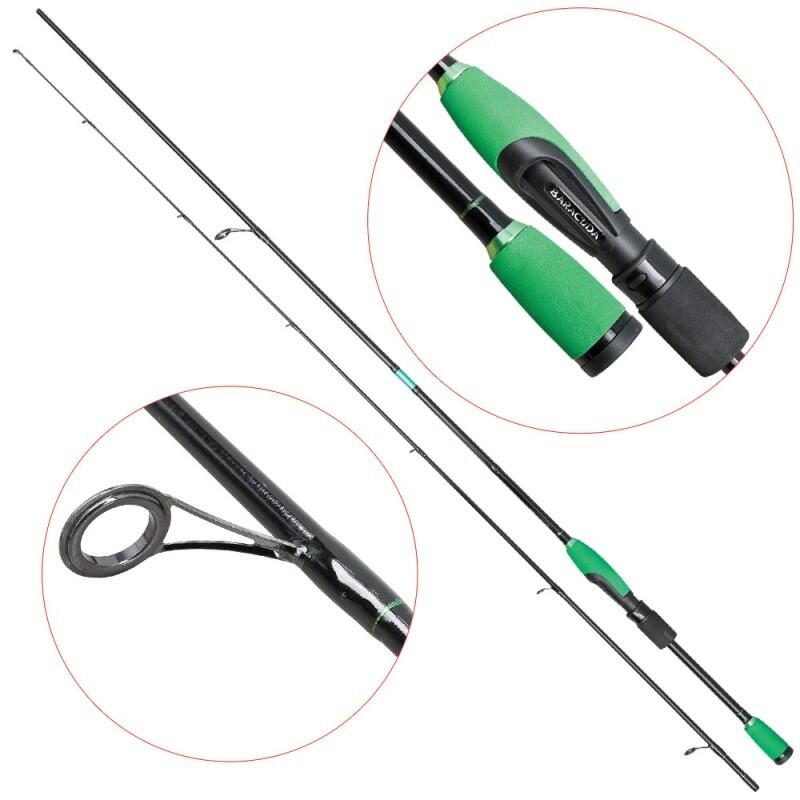 Lanseta spinning din carbon Green Arrow de 1.96 m, 2 tronsoane, aruncare 2-8 g