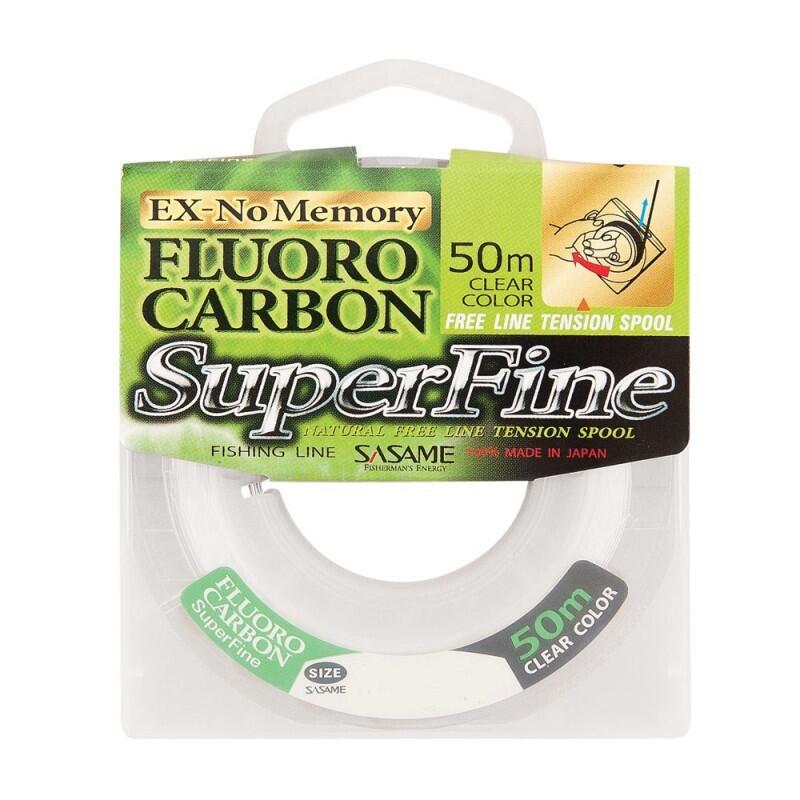 Fir monofilament fluorocarbon Sasame Superfine FC 50m LFL-3, transparent, 0.23mm