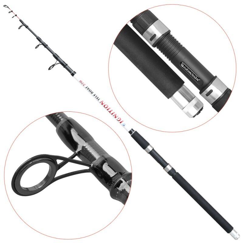 Lanseta carbon pentru barca Baracuda Ignition Tele Boat 2.4 m A 120 g