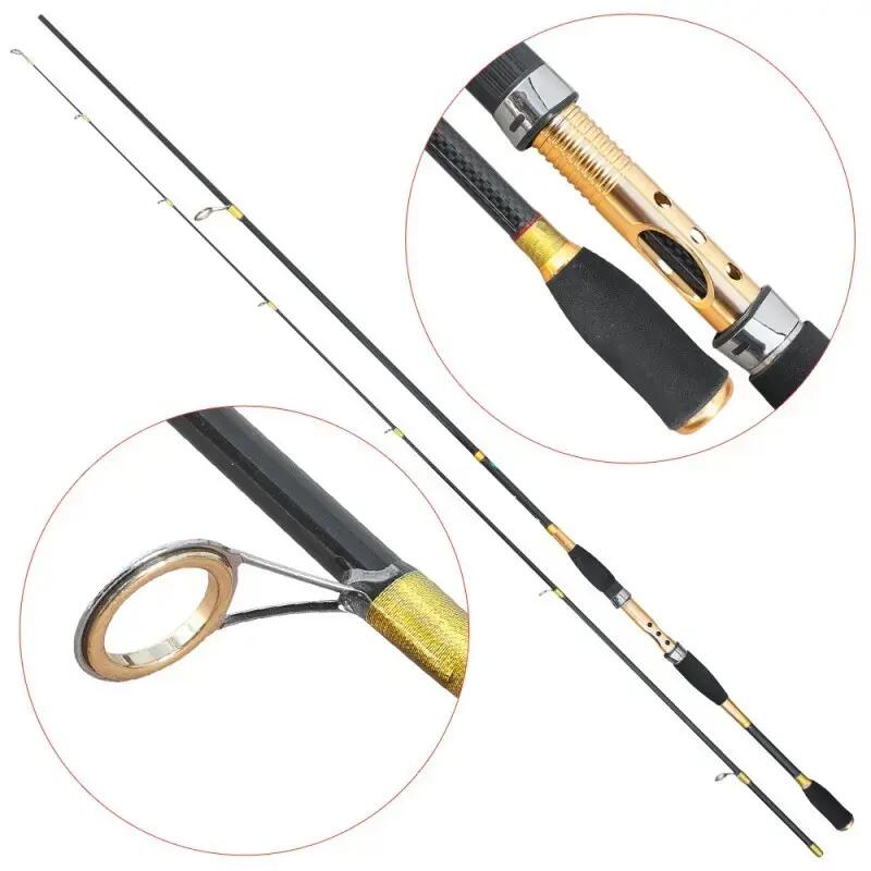 Lanseta spinning carbon Baracuda Merlin 2.4 m, 2 tronsoane, parabolica 2/4