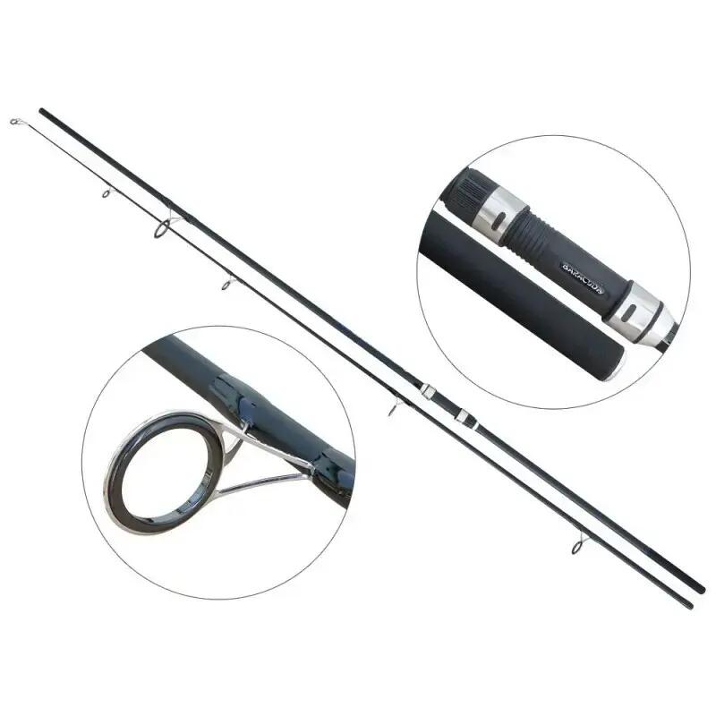 Lanseta carbon Baracuda Hunter 12", 3,6 m, 2 segmente, putere aruncare 3.5 LBS 5/5