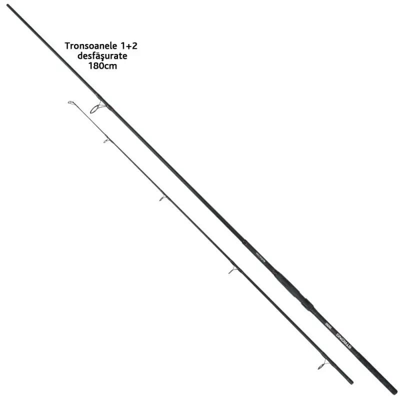 Lanseta din carbon Baracuda Strong de 3 m, 2 segmente, putere aruncare 3 LBS 2/5