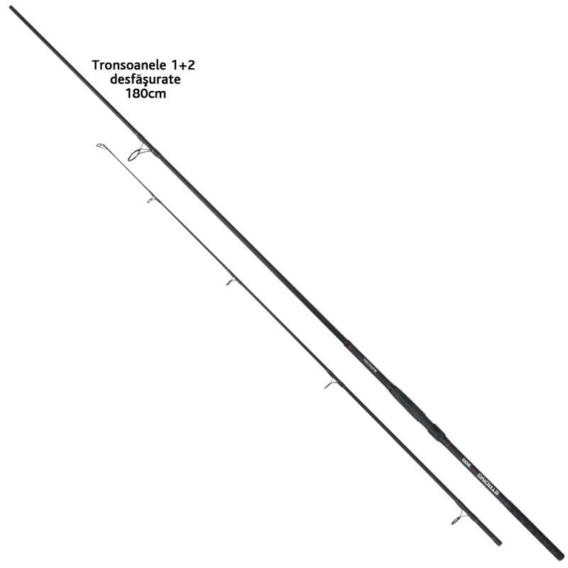 Lanseta din carbon Baracuda Strong de 3 m, 2 segmente, putere aruncare 3 LBS